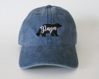 Papa bear hat papa bear cap embroidred hat baseball cap dad hat dad cap father's day hat trendy cap