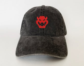 Bowser Face Halloween Cap Bowser Cap Dad Cap Halloween Costumes Embroidered Hat