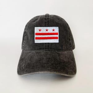 Flag of Washington, D.C. Embroidered Cap Illinois Cap baseball cap father's day gift Washed Cotton Cap