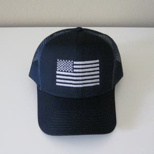 American Flag Embroidered Mesh Cap Dad cap flag cap flag hat 画像 9