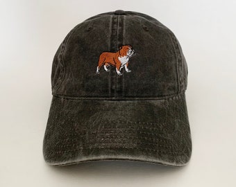 Bulldog Embroidered Hat Dog lovers Cap Dog Baseball Cap Bulldog Cap