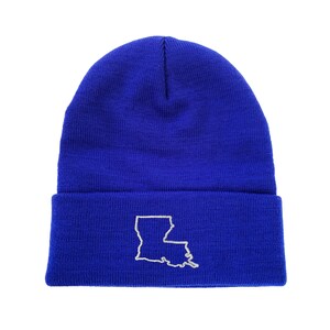 Louisiana Karte Umriss bestickt Beanie Wintermütze