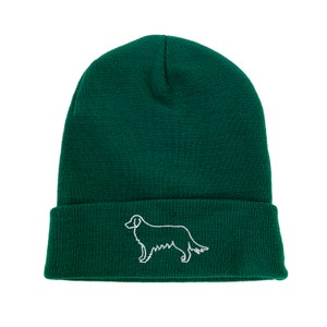 Golden Retriever Outline Embroidered Beanie Dog Beanie Winter Beanie