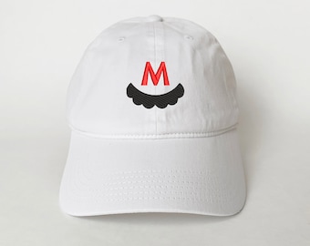 Mustache with Super Mario Bros Cap Embroidered cap Mario cap Luigi cap Wario cap Waluigi cap Washed Cotton Cap