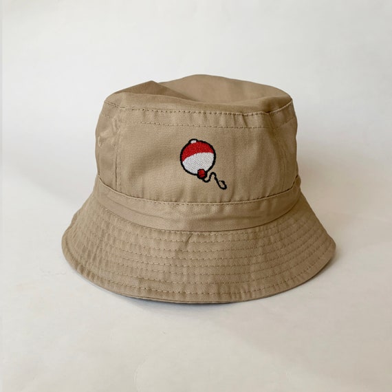 Fishing Lures Embroidered Washed Cotton Bucket Hat Fishing Hat