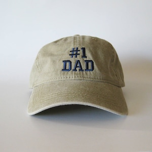 Number 1 Dad Embroidered Cap #1 Dad Cap #1 dad hat # 1 dad baseball cap father's day gift