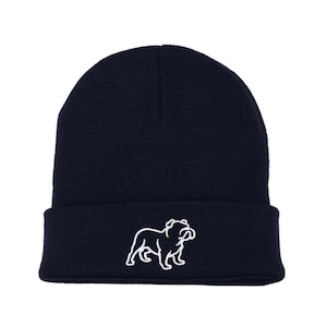 Bulldog Outline Embroidered Beanie Dog Beanie Winter Beanie