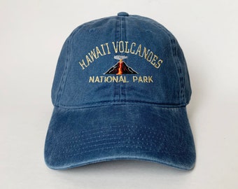 Hawaii Volcanoes National Park Geborduurde Pet Hoed Baseball Hoed Camping Hoed Natuur Hoed Road Trip Hoed Reizen Hoed Gewassen Katoenen Cap