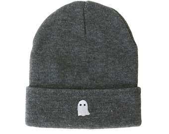 Ghost Halloween Embroidered Beanie Halloween Winter Hat - Etsy