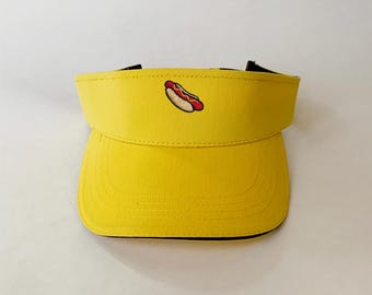 Hotdog Embroidered Visor Cotton Hat