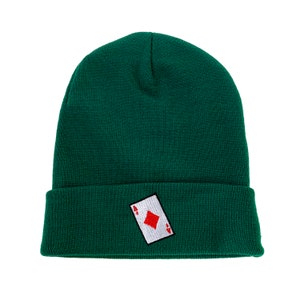As Pique / Trèfle / Diamant / Coeur Bonnet brodé Bonnet d'hiver Bonnet de poker Bonnet Bonnet de jeu de poker Bonnet de jeu de casino