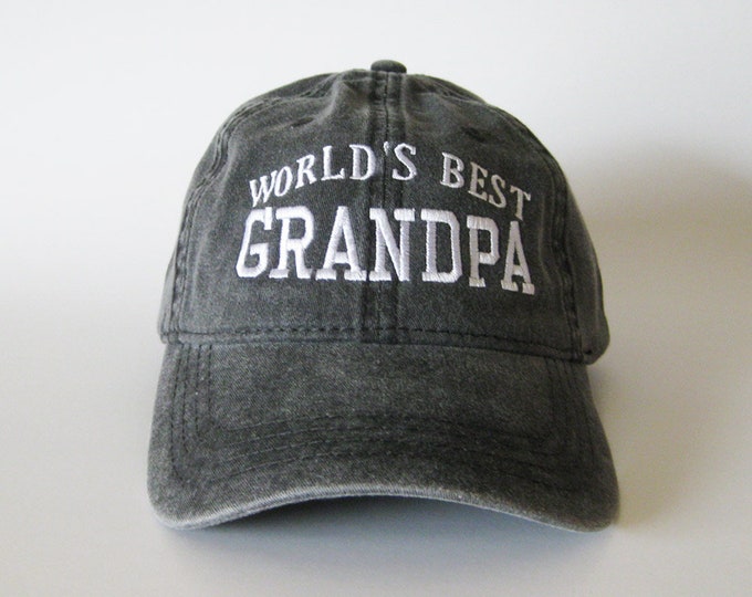 World's Best Grandpa Cap grandpa cap embroidered cap baseball cap dad cap father's day gift