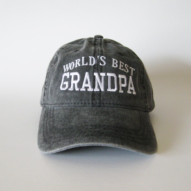 World's Best Grandpa Cap grandpa cap embroidered cap baseball cap dad cap father's day gift image 1