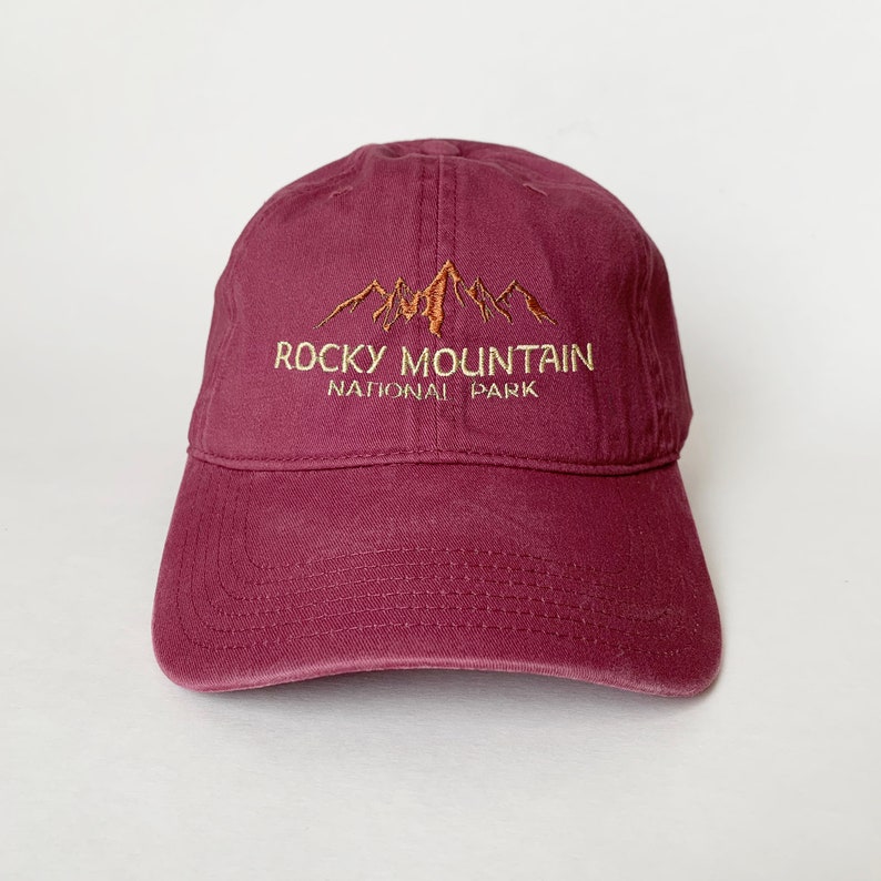 National Park Embroidered Cap Washed Cap Park Hat Travel Hat Baseball Hat Nature hat Camping Hat Road Trip Hat Mountain Hat Hiking Cap image 7