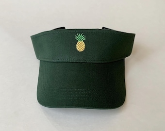 Pineapple Embroidered Visor Cotton Visor Sun hat visor hiking visor