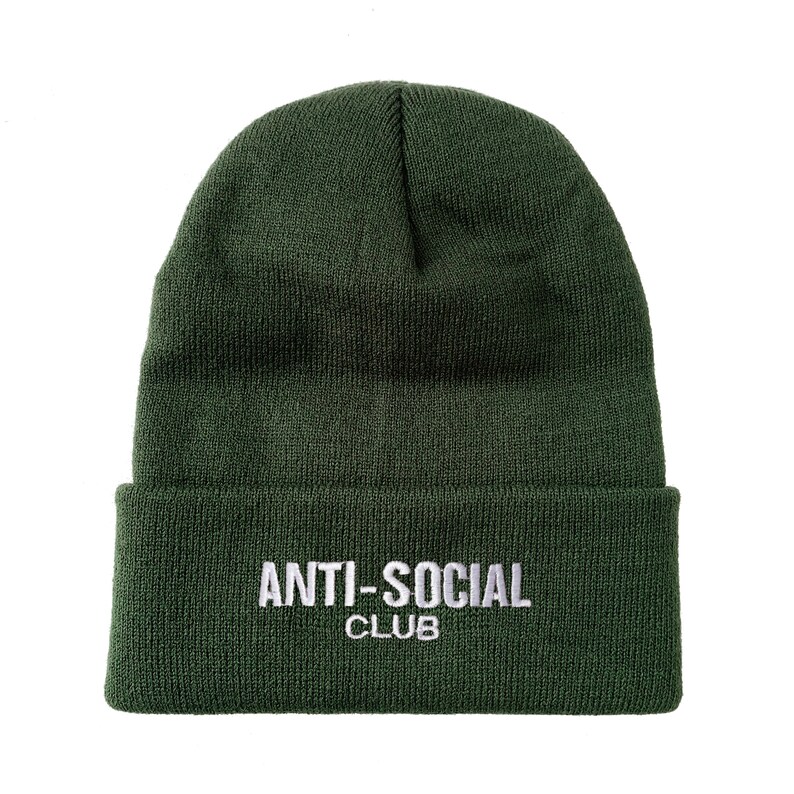 Anti-Social Club Embroidered Long Beanie Winter Hat image 2