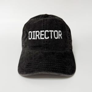 Director Embroidered cap hat black baseball cap dad hat dad cap washed hat