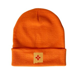 New Mexico Flagge Karte bestickt Beanie Wintermütze