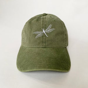 Dragonfly Embroidered Hat cap dad hat flying insect hat