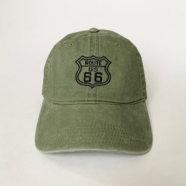 US Route 66 Embroidered hat cap Road Sign cap