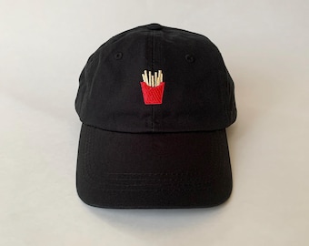 Gorra infantil con diseño de papas fritas, bordada, para jóvenes.
