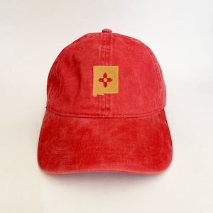 New Mexico Vlag Kaart Geborduurde Cap Hoed Baseball Hoed Kaart Cap Geborduurde Balpet