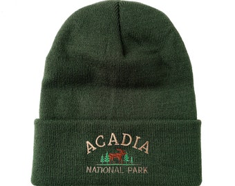 Acadia National Park Embroidered Beanie Winter Hat