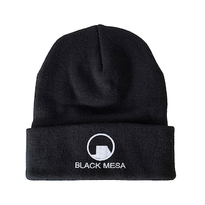 Black Mesa Logo Embroidered Beanie Winter Beanie