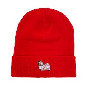Shih Tzu Embroidered Beanie Dog Beanie Winter Beanie
