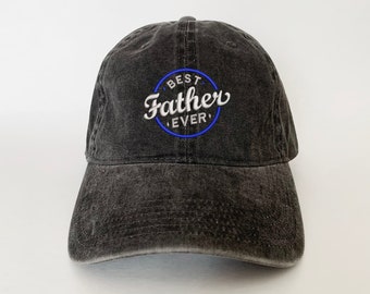 Meilleur père jamais brodé casquette papa casquette meilleur chapeau de papa casquette de baseball cadeau de fête des pères