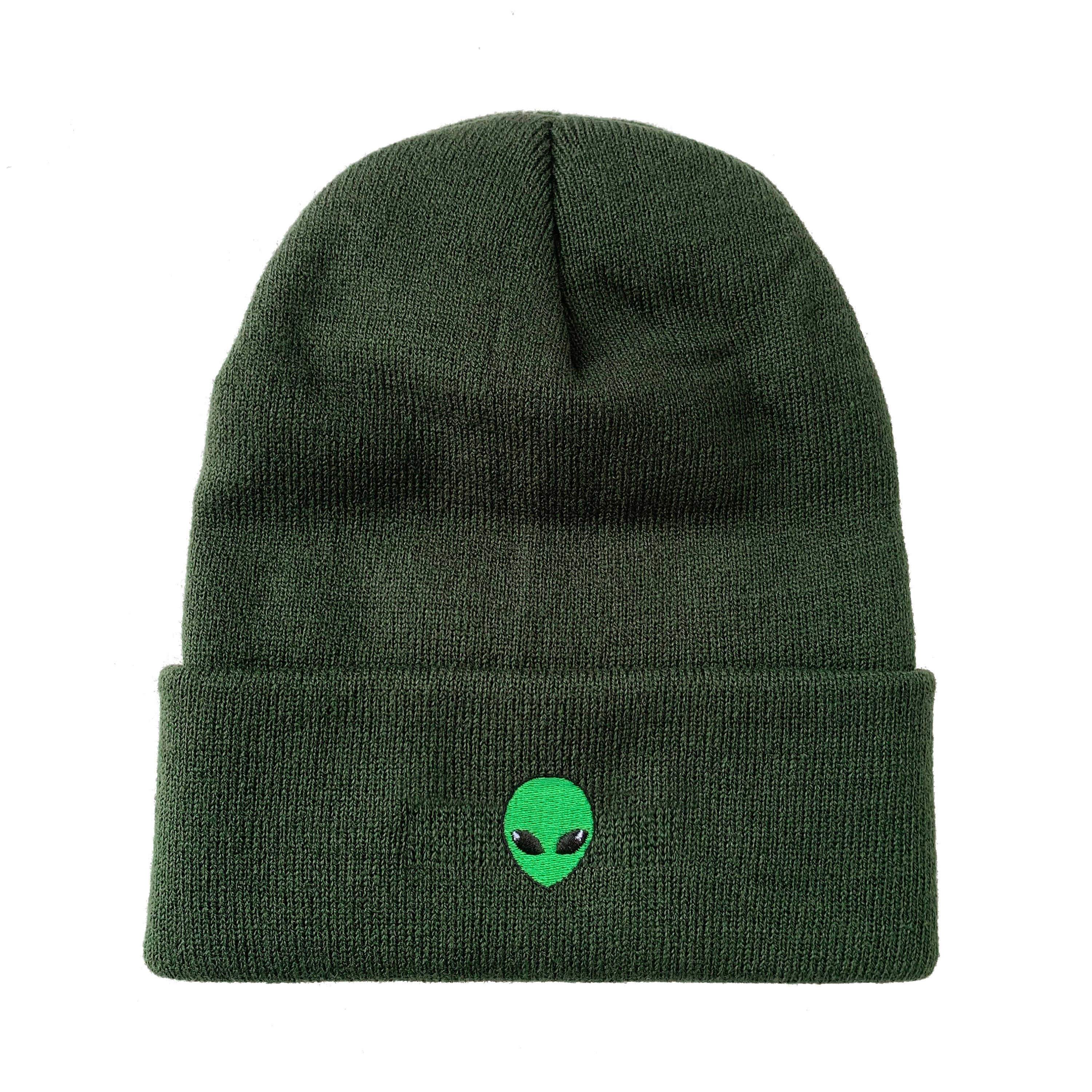 Alien Face Embroidered Beanie Halloween Winter Hat - Etsy