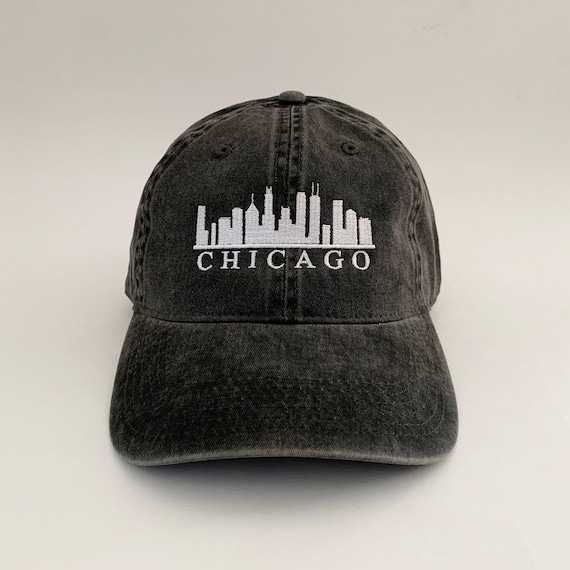 Chicago Skyline Cap Hat Baseball Hat Map Cap Embroidered