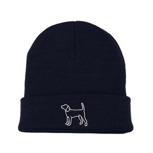 Beagle Outline Embroidered Beanie Dog Beanie Winter Beanie