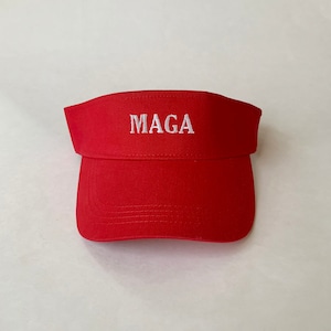 MAGA Embroidered Visor Make America Great Again Hat Patriot Cap Sun Cap Summer Sports