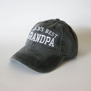 World's Best Grandpa Cap grandpa cap embroidered cap baseball cap dad cap image 6