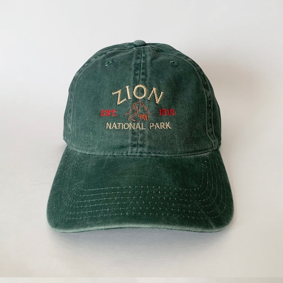 Zion National Park Embroidered Cap hat baseball hat camping hat nature hat road trip hat travel hat Washed Cotton Cap