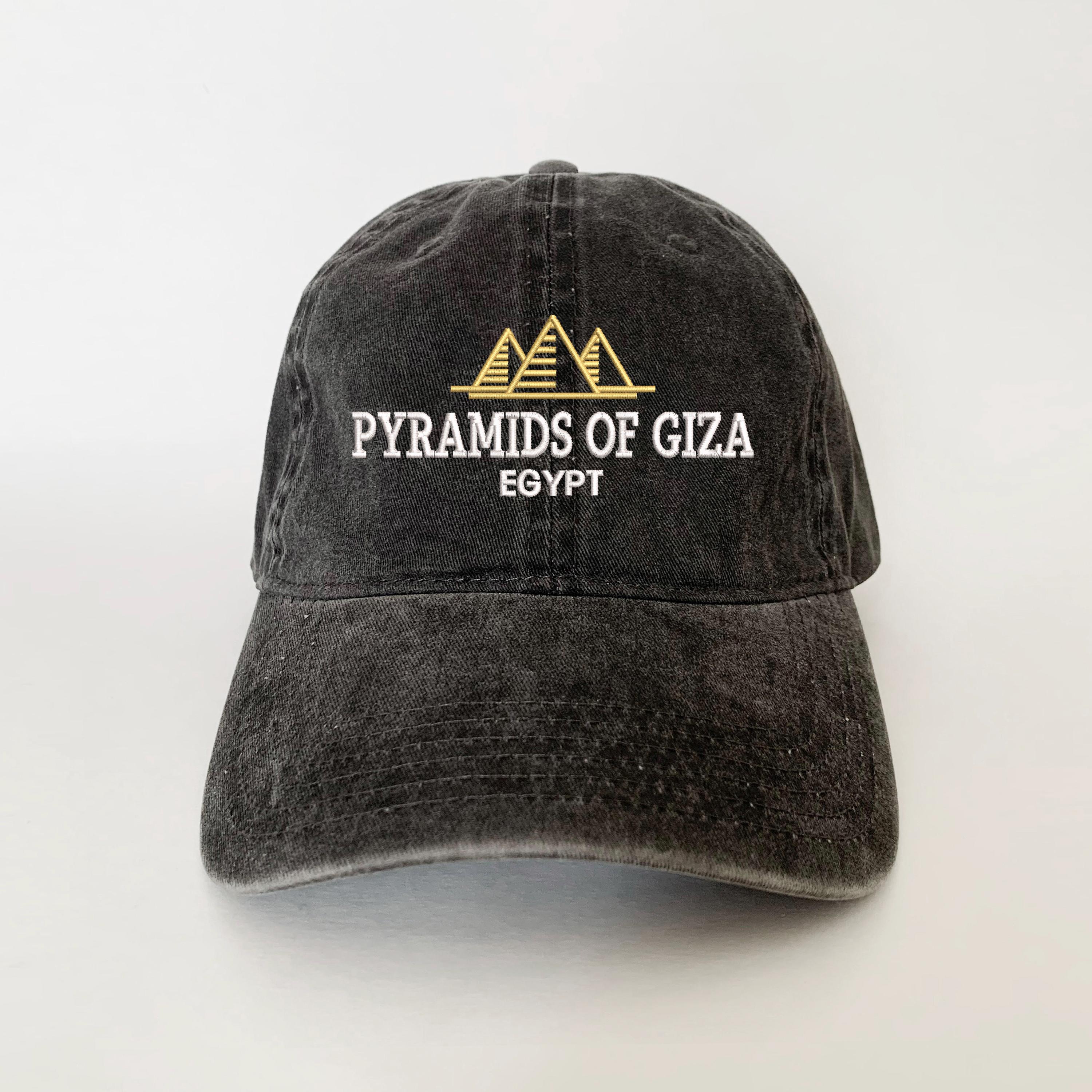 Pyramids of Giza Egypt Embroidered Cap Baseball Hat Nature Washed ...
