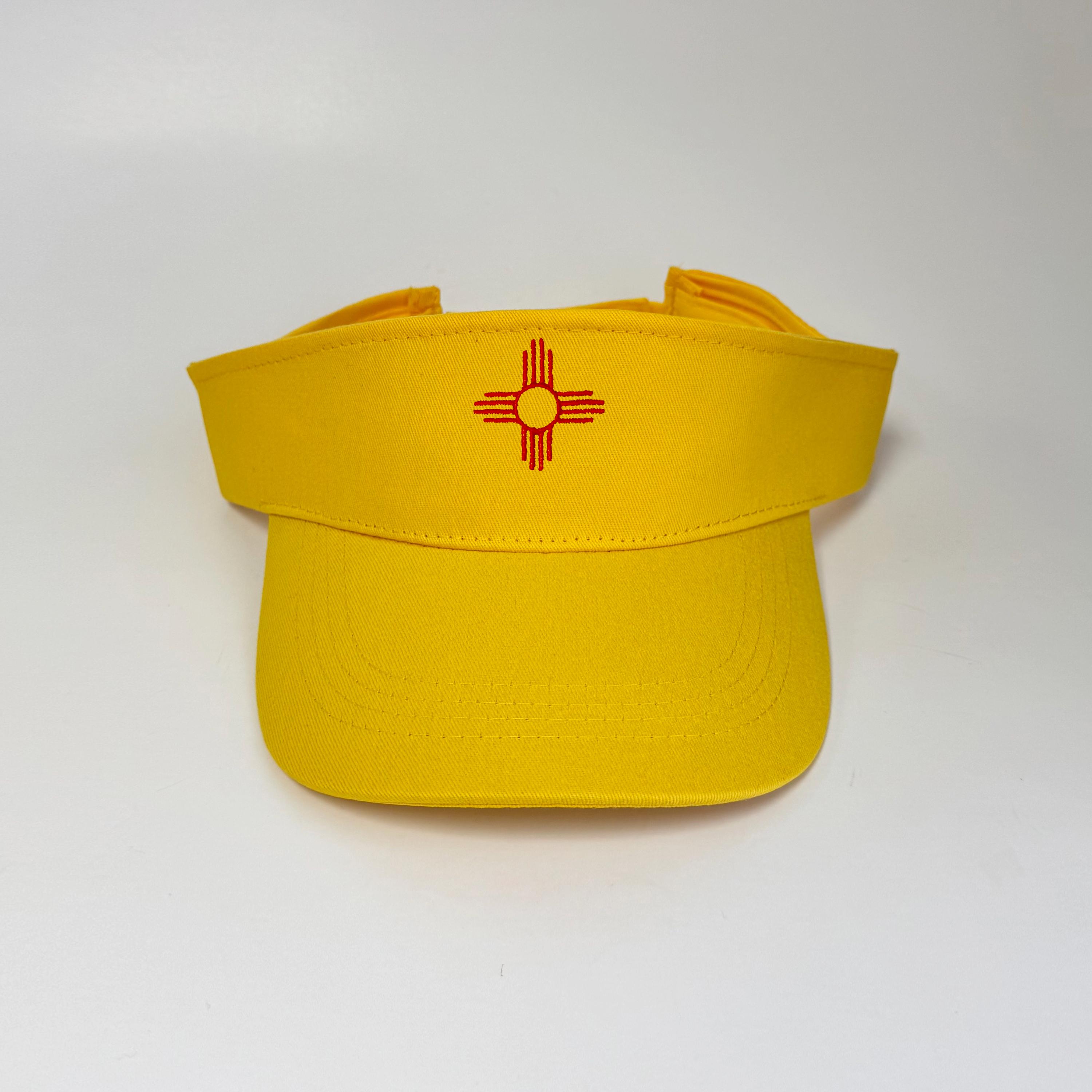 New Mexico Zia Symbol Embroidered Visor States Visor Embroidered Cotton Visor