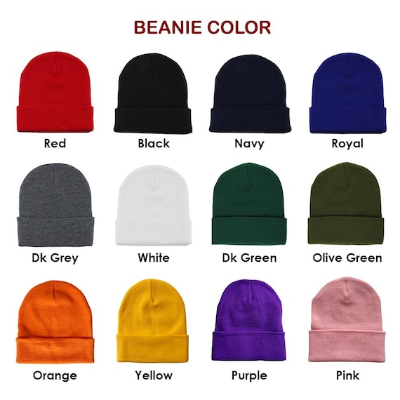 Fleur De Lis Embroidered Beanie Flower Beanie Winter Beanie - Etsy