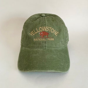 Casquette brodée du parc national de Yellowstone, chapeau de baseball, chapeau nature, chapeau de montagne, chapeau de camping