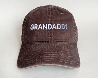 Grandaddy Cap Opa Cap bestickte Mütze Baseball Cap Dad Cap Washed Cotton Cap Geschenk für Papa zum Vatertag