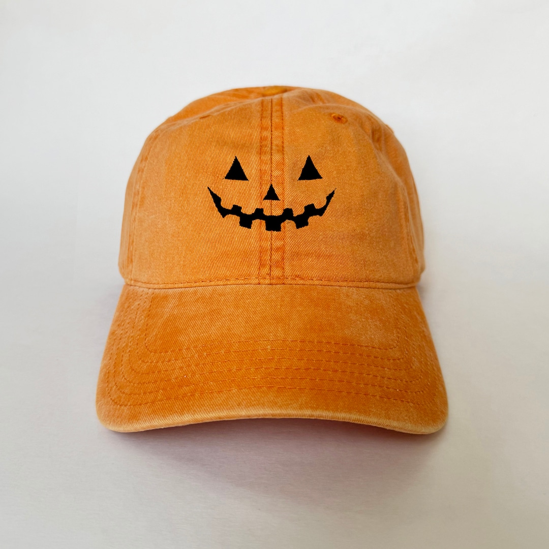 Jack O Lantern Face Halloween Cap Pumpkin Cap Dad Cap Halloween ...