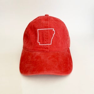 Arkansas Map Cap Arkansas hat baseball hat map cap embroidered ballcap