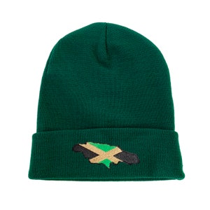 Jamaika Flagge Karte Beanie Beanie Papa Wintermütze