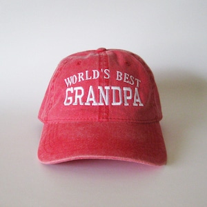 World's Best Grandpa Cap grandpa cap embroidered cap baseball cap dad cap father's day gift image 4