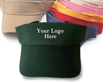 Custom Logo Text Initial Cap Personalized Visor Hat Custom Hat Embroidered Visor Cotton Cap