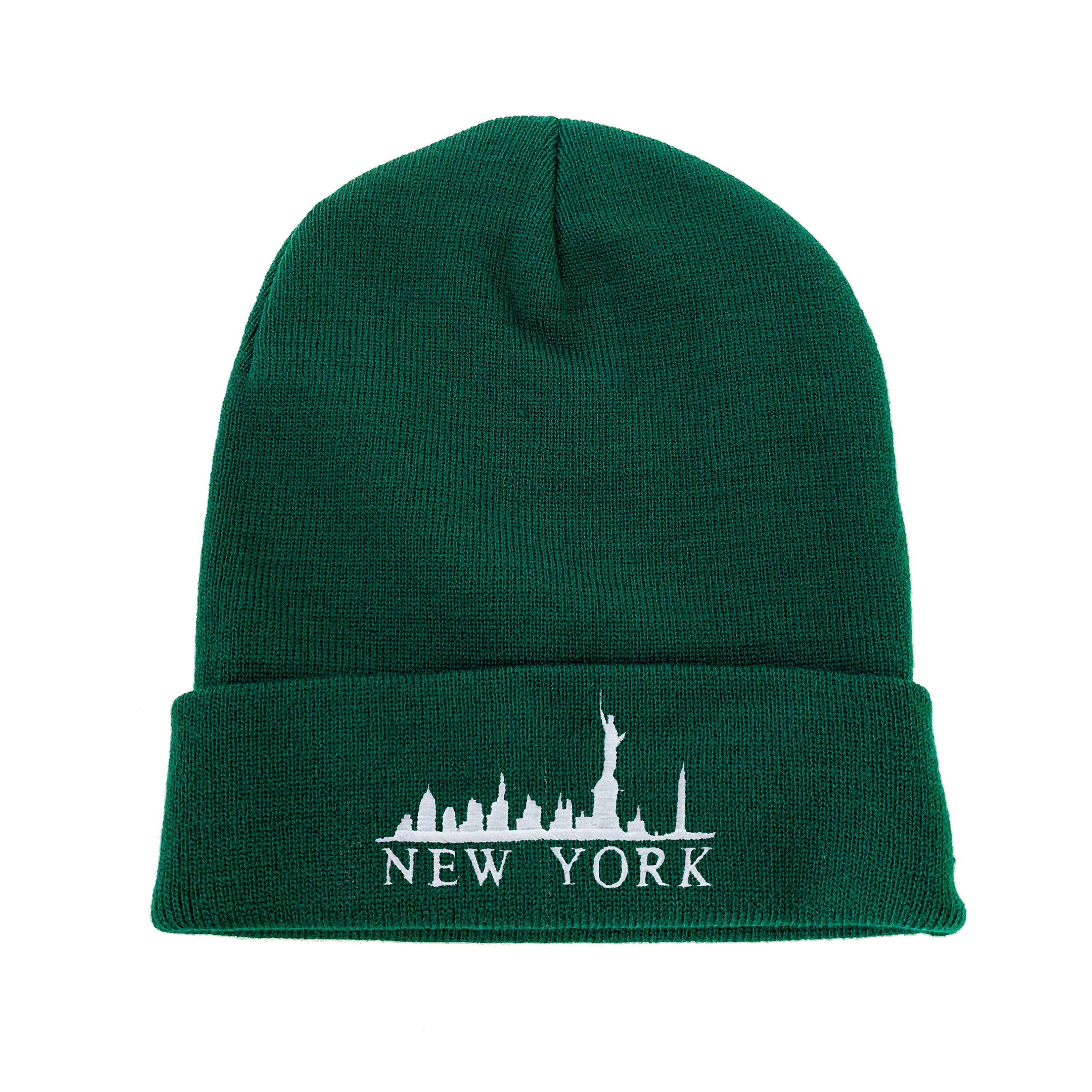 New York Skyline Embroidered Beanie Winter Hat NY Beanie Hat