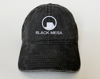 Black Mesa Embroidered Cap Video Game Cap Halloween Costumes Embroidered Hat Washed Cotton Cap