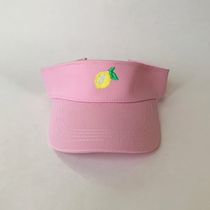 Visera de algodón con bordado de limón