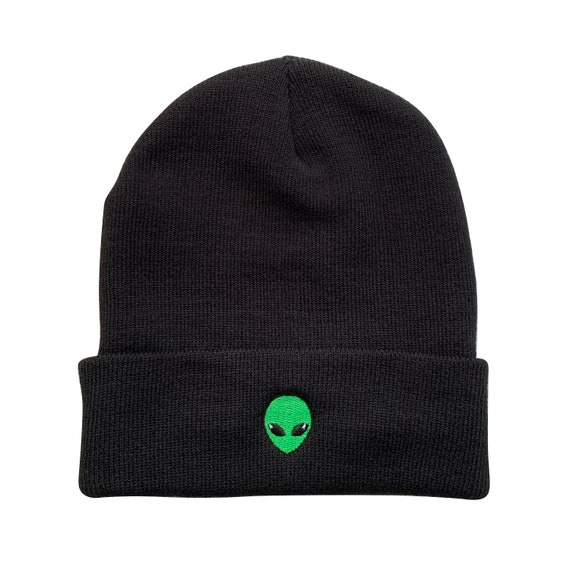 Alien Face Embroidered Beanie Halloween Winter Hat - Etsy